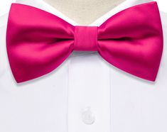 Cerise Pink Bow Tie Elegant Pink Bow Tie For Black Tie Events, Pink Satin Bow Tie For Party, Hot Pink Bow Tie, Navy Blue Pinstripe Suit, Elegant Pink Bow Tie Fitted, Classic Pink Satin Bow Tie, Blue Pinstripe Suit, Light Grey Dress, Charcoal Gray Suit