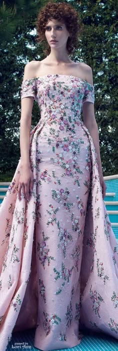 Rami Kadi Want us to pay for your shopping and your travel? Also you have to do… Rami Kadi Couture, Rami Kadi, Fashion Gowns, Dreamy Dress, Floral Fashion, Couture Gowns, Marchesa, Elie Saab