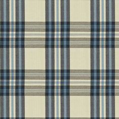 a blue and white plaid fabric