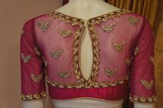 Net Half Saree, Net Saree Blouse Designs, Net Saree Blouse, Net Blouse Designs, Saree Net, Sleeveless Blouse Designs, Pattern Blouses, Net Blouse