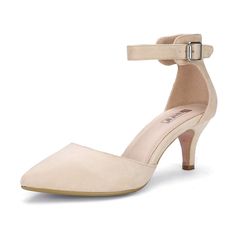 PRICES MAY VARY. KITTEN HEELS FOR WOMEN: Heel measures approximately 3 inch. Available standard normal US size:5/5.5/6/6.5/7/7.5/8/8.5/9/9.5/10/11/12. WOMEN'S DRESS SHOES: A pair of dress shoes for women, the adjustable buckle and ankle strap of sufficient length, make wearing easier. The pointed Closed toe dressy and fancy, show ladies sexy and elegant. you different from others. All the elements are ready to elongate your legs and your frame. FORMAL WEDDING PUMPS: Silver shoes for wedding, the Silver Shoes For Wedding, White And Gold Heels, Dorsay Heels, Women's Dress Shoes, Women Dress Shoes, Women Heel, Silver Wedding Shoes, Prom Date, Wedding Pumps