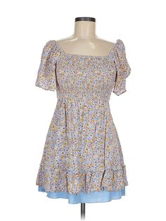 Altar'd State Casual Dress Size: Medium Blue Dresses - used. 100% RAYON, Square, Floral, Short, Short Sleeve | Altar'd State Casual Dress: Blue Floral Dresses - Used - Size Medium Floral Blue Dress, Casual Dresses For Women, Casual Dress, Casual Dresses, Womens Dresses, Dresses