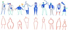 an image of people standing in different poses