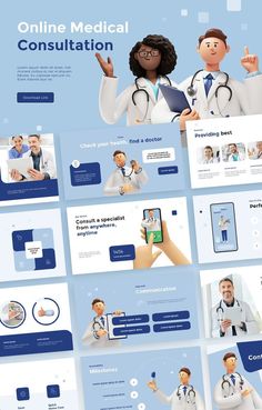 Revolutionize healthcare with this online medical consultation app pitch deck template, featuring business model, market analysis, and more. Application Presentation Design, Hospital Presentation Design, Medical Slide Design, Medical Presentation Design Powerpoint, Medical Ppt Template, Health Presentation Design, Hospital Infographic, Hospital Presentation