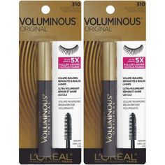 L’oreal Paris Voluminous Original Volume Building Mascara, Color 310 Blackest Black Includes: 2 Pack 310 & Bouns Loreal Eyeshadow New To Poshmark Register With Code Awtl Get $10 Brand New Item & Unopened. These Items Come From A Smoke Free And Pet Free Environment. Thank You For Your Purchase Loreal Paradise Mascara, Loreal Eyeshadow, Black Brown Mascara, Loreal Mascara, Green Mascara, Telescopic Mascara, Hyaluronic Acid Moisturizer, Voluminous Mascara, Paris Makeup