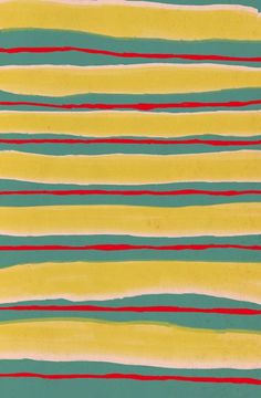 an abstract painting with red, yellow and green stripes