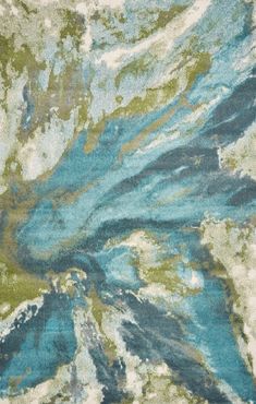 Watercolors 6234 Abstract Teal Rug - Rug & Home Watercolor Rug, Kas Rugs, Teal Rug, Plush Area Rugs, Teal Area Rug, Abstract Designs, Green Area Rugs, Abstract Rug, Watercolor Design