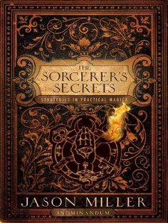 the sorcer's secrets book cover with an ornate design and gold foil