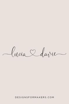 the word lucia and dare written in cursive handwriting