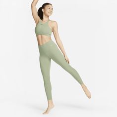 Whether it's yoga or a bike ride or a walk, you can move freely in our unbelievably soft Nike Zenvy leggings. Their InfinaSoft fabric is lightweight—but still squat-proof!—with softness that you can feel with every bend, stretch and shift. Fewer pockets give you a streamlined look, but the drop-in pocket at the center back is still big enough to hold your phone. Plus, they're durable enough for you to move, wash and wear again and again. Nike Zenvy, Nike Yoga, Coffee Run, Ankle Leggings, School Shopping, Women Lifestyle, Squat Proof, Bike Ride, High Waisted Leggings