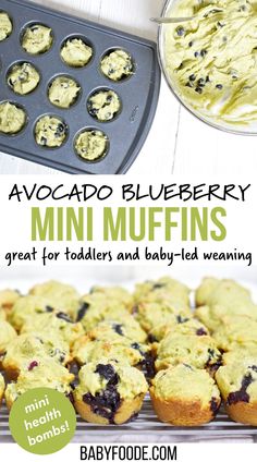 blueberry mini muffins are great for toddlers and baby - led weaning