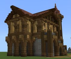 a very large wooden building with lots of windows