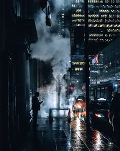 Toronto At Night, Street Photography Urban, Street At Night, Photography Street, Rainy Night, Night Photos, City Street, Cinematic Photography, City Photography