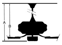 an image of a chandelier with measurements for the light bulb and arm rest