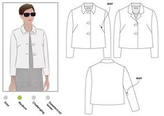 a woman's jacket and skirt sewing pattern