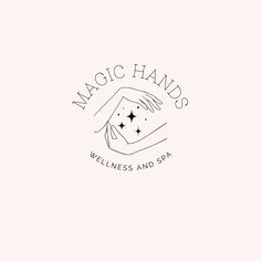 the logo for magic hands, a hand sanitizer that is used to help people with