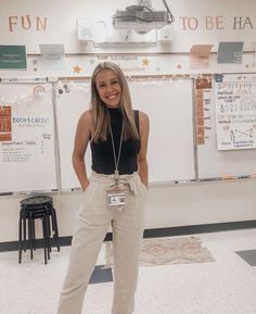 Teachers Attire, End Of Year Teacher Outfits, Slp School Outfits, Teacher Prom Outfit, Casual Teaching Outfits Summer, School Worker Outfits, Teacher Dress Pants, Appropriate Work Outfits