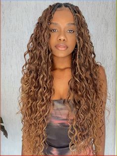 24-mag-2024 - Questo Pin è stato scoperto da fghdt. Scopri (e salva) i tuoi Pin su Pinterest. Copper Boho Braids, Curly Boho Braids, Crochet Boho Braids, Boho Crochet Braids, Boho Goddess Braids, Blonde Braiding Hair, Human Hair Crochet Braids, Boho Box Braids, Goddess Box Braids