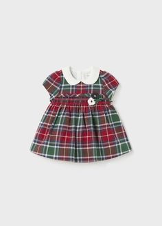 Smocked dress newborn baby Classic Christmas Dress, Red Tartan Dress, My First Christmas Outfit, Outfit For Christmas, Women Cotton Dress, Cute Dresses For Party, Girls Christmas Outfits