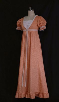 Bridgerton Inspired Light Orange Regency Era Dress - Vintage Dress and – WonderlandByLilian Regency Silhouette, Regency Era Dress, Antoinette Dress, Wedding Dresses High Low, Champagne Evening Dress, Bridgerton Inspired, Sequin Evening Gowns, Pink Formal Dresses, Red Evening Dress