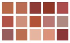 different shades of brown and pink are shown in this image, with the same color scheme