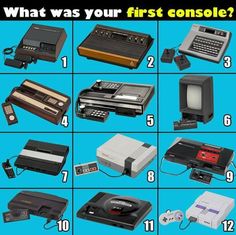 an old computer and other electronic devices are shown in this advertisement for the first console