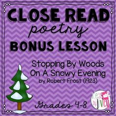 close read poetry lesson for the winter season