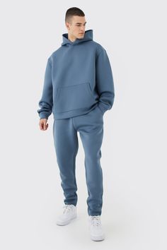 Boohoo Tracksuit, Ensemble Jogging, Matching Tracksuit, Mens Tracksuit, Men Tracksuit, Oversize Sleeves, Tall Men