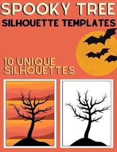 spooky tree silhouette templates 10 unique silhouettes for halloween or any time of the year