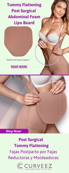 CURVEEZ Post Surgical Abdominal Foam Lipo Board 2-in-1.  Use After Liposuction Tummy Tuck Flattening abs | Lipo Foam | Fajas Postparto por Fajas Reductoras y Moldeadoras  MUSCLES HEAL FASTER: prevent localized fluid retention. The flattening faja Ab board is virtually invisible inside your fajas post surgery compression garments (fajas colombianas reductoras y moldeadoras) underneath clothing.  Learn More at our Amazon Store Light Balayage, Mommy Makeover Surgery, Medicine Ball Workout, Flatter Tummy, Mommy Makeover, Fluid Retention, Estilo Real