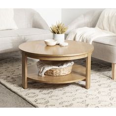 a living room scene with focus on the coffee table