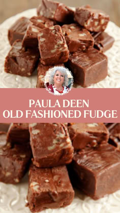 Paula Deen Old Fashioned Fudge Chocolate Cheese Fudge By Paula Deen, Paula Deen's Fudge, Chocolate Pecan Fudge Recipes, Old Fashion Chocolate Fudge Recipes, Hard Fudge Old Fashioned, Paula Deen Fudge Recipe, Pecan Fudge Recipes, Old Fashioned Fudge Recipes Grandmothers, Old Fashioned Fudge Recipe