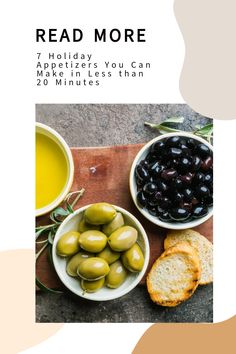 Appetizers with bowls of green and black olives, olive oil, and toasted bread. Fruits High In Iron, Pane Alle Olive, Foods With Iron, Greek Olives, Iron Rich Foods, Low Fodmap Diet, Food Concept, Green Olives, Can Dogs Eat