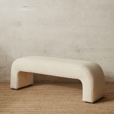 Folia Boucle Bench Seat - INTERIORTONIC Bedroom Bench Modern, Bedroom Bench Seat, Boucle Bench, End Of Bed Bench, Bedroom Accent, Bed Bench, Bedroom Space, Pierre Jeanneret, Bedroom Bench