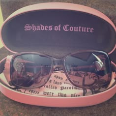 Perfect For Summer! New Without Tags Juicy Couture Sunglasses With Case! These Have Been Sitting In The Drawer & Are Super Adorable And Need To Go To A Good Home!!! Juicy Couture Sunglasses, 2010 Accessories, Juicy Couture Glasses, Mcbling Aesthetic, 2000s Sunglasses, Couture Sunglasses, Juicy Couture Accessories