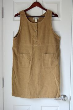 Vintage Overall Dress Corduroy Size 12 90s LL Bean Measurements: 20" pit to pit and waist 34" long All vintage items have some wear to them, but any noticeable flaw will be noted. Vintage Corduroy Dress For Spring, Brown Overalls, Vintage Corduroy, Overall Dress, Ll Bean, Dress Clothes For Women, Overalls, Art Collection, Vintage Items