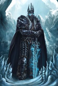 Lich King Tattoo, Lich Dragon, Lich King Art, King Tattoo Ideas, Ice Knight, The Lich King, The Lich, King Tattoo