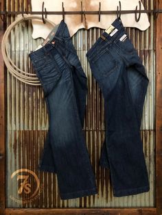 Savannah Sevens exclusive medium dark wash denim trouser by Ariat. Rectangle stitched front pockets. Gold stitching on pockets and seams. Nice soft stretch. Aesthetic Cowgirl, Cute Christmas Pajamas, Ariat Jeans, Church Fits, Copper Hardware, Relaxed Trousers, Western Outfits Women, She Is Clothed, Future Outfit