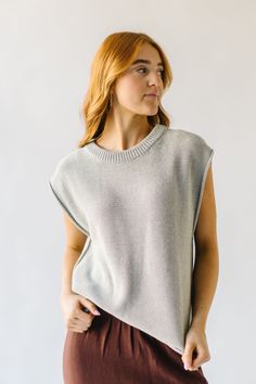 Get cozy and stylish with our Hartnell Knit Sweater in Heather Grey! Made from soft, high-quality material, this sweater will keep you warm while also elevating your style. Rock it with jeans for a casual look or pair it with a skirt for a fun twist (pun intended) on a classic outfit. Stay chic and playful with the Hartnell Knit Sweater! Details Model is wearing a small self/lining: 100% cotton Fabric Care Guide Here Sizing & Fit Measurements are approximate and taken while laying flat across th Sweater Details, Piper And Scoot, Classic Outfit, Winter Maternity, Style Rock, Classic Outfits, Large Bust, Getting Cozy, Striped Blouse