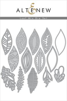 Part A-Glitz Art Craft Co.,LTD Dies Leaf Mix Die Set Gold Leafing, Blending Tools, Ranger Ink, Card Handmade, E Card, Handmade Gold, Big Shot, Paper Craft Projects, Creative Expressions