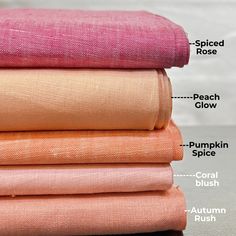 Men's Pumpkin Autumn Linen Shirt Linen Fall Color Shirts, Linen Fabrics Textiles, Pink Linen Button Down, Pink Clay Linen, Yellow Linen Shirt, Pink Linen Long Sleeve Shirt, Pink Cotton Shirt With Button Closure, Pink Linen Shirt, Orange Pink Color