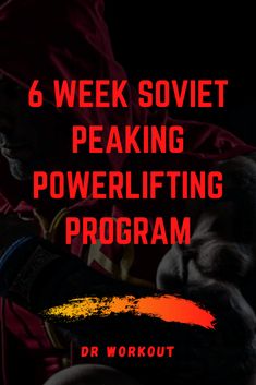 a poster with the words 6 week sovete speaking power lifting program on it