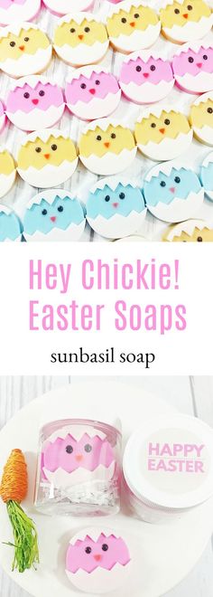 an image of easter soaps on a plate