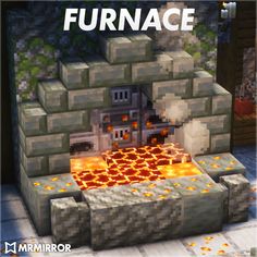 an image of a minecraft furnace with the words furnace on it