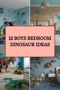 12 Boys Bedroom Dinosaur Ideas Dino Storage Ideas, Dinosaur Boy Room Ideas, Blue Dinosaur Room, Dino Room Kids Boys, Dino Bedroom Ideas, Bedroom Dinosaur Theme, Boy Dinosaur Room, Kids Dinosaur Bedroom