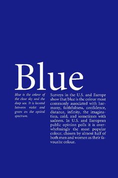 blue is the color of the us and europe, shown in white on a blue background