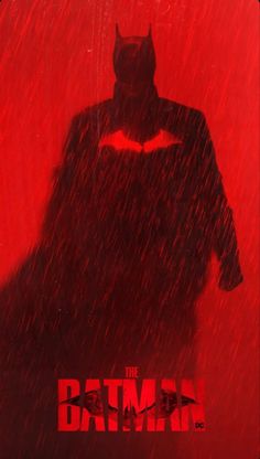 the dark knight rises poster with batman silhouette in red raincoat and black mask on