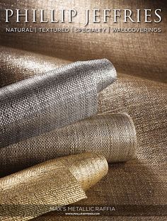 three different shades of metallic fabric