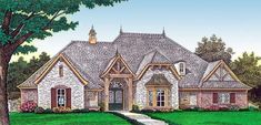 this is an artist's rendering of these european style homeplanstyles