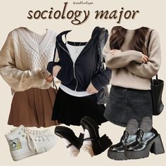 Sociology Student Aesthetic, Sociology Aesthetic, Maggie Aesthetic, Mbti Style, Sociology Student, Bookworm Clothes, Sociology Major, Milk Buns, 90’s Outfits